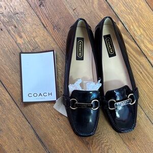 Coach Glossy Black Women's Loafers